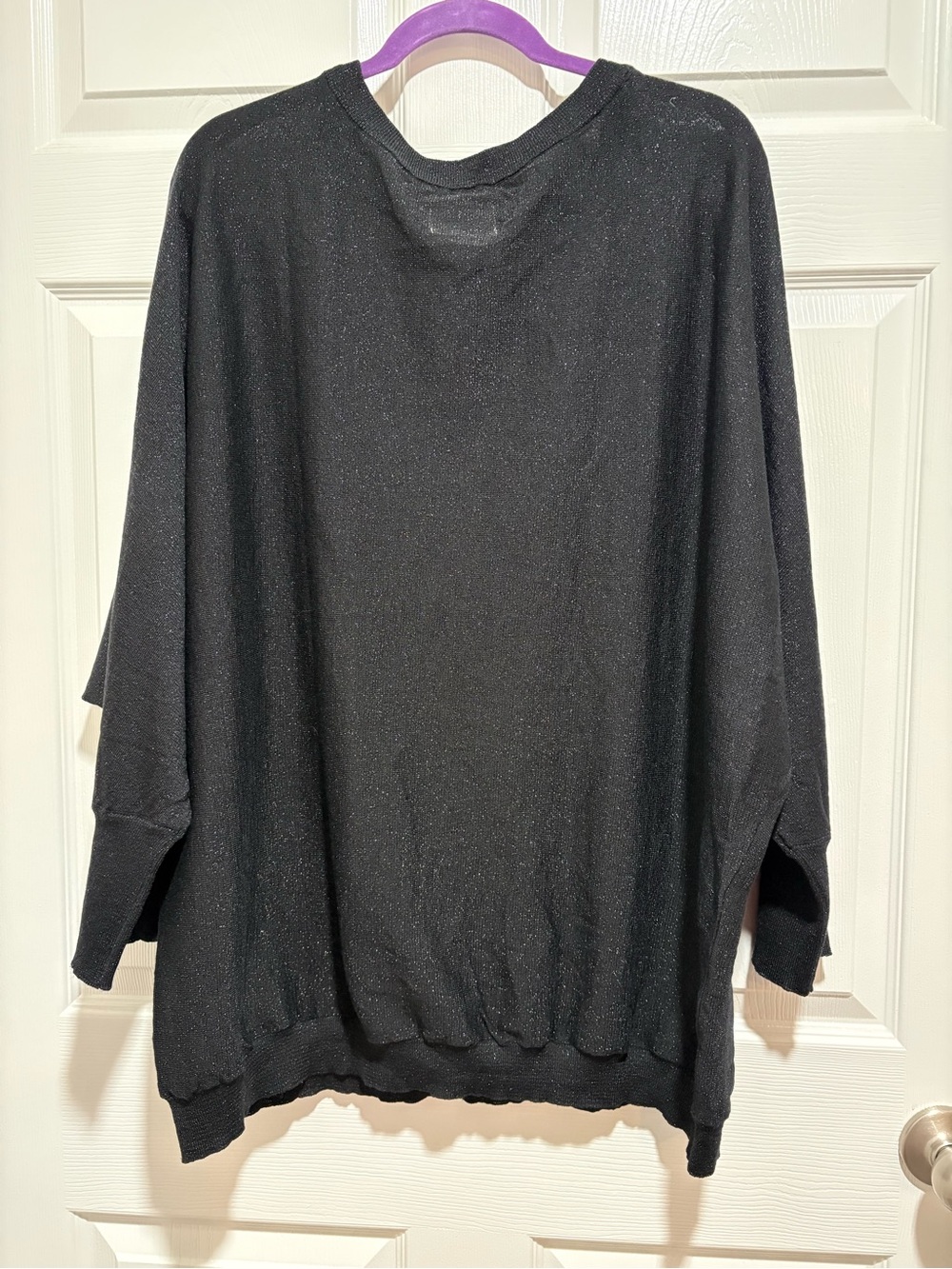 Avenue Black Sparkle Dolman Sleeve Top Size 26/28 NWT - Picture 2 of 11